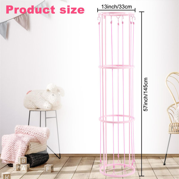 YEXEXINM Stofftier Aufbewahrung Metall - 3-Etagen Organizer 144cm, Für Kinderzimmer & Spielzeug